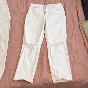 Abercrombie & Fitch | 90s Straight Ultra High Rise Jeans | White
